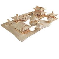 Jigsaw Puzzles 3D Puzzles Building Blocks DIY Toys Chinese Architecture Wood Model Building Toy