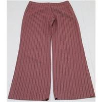 Jigsaw size 14 red wide leg pinstripe trousers