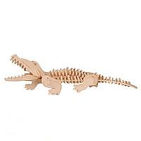 Jigsaw Puzzles 3D Puzzles Building Blocks DIY Toys Crocodile Wood Model Building Toy