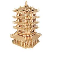 Jigsaw Puzzles 3D Puzzles Building Blocks DIY Toys Chinese Architecture Wood Model Building Toy