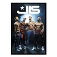 JLS Shirtless Poster Black Framed - 96.5 x 66 cms (Approx 38 x 26 inches)