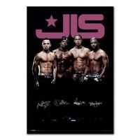 JLS Topless Poster Black Framed - 96.5 x 66 cms (Approx 38 x 26 inches)