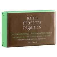 John Masters Organics Birch & Cedarwood Cleansing & Shaving Bar - 128g