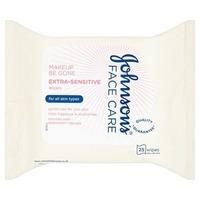 Johnson\'s Make Up Be Gone Extra Sensitive Wipes x25