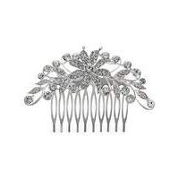 jon richard scrolled crystal flower comb