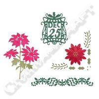 Joannas Poinsettia Christmas set of 4 dies 405361