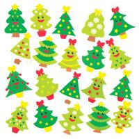 Jolly Christmas Tree Foam Stickers (Per 3 packs)