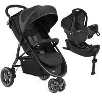 Joie Litetrax 3-Wheel 2in1 Gemm Travel System with I-base-Midnight (New)