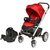 Joie Chrome Plus Silver Frame 2in1 Travel System-Red !Free Gemm Car Seat and Extra Colour Pack Worth £150!