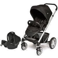 Joie Chrome Plus Silver Frame 2in1 Travel System-Black Carbon !Free Gemm Car Seat and Extra Colour Pack Worth £150!
