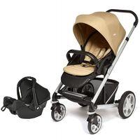 Joie Chrome Plus Silver Frame 2in1 Travel System-Sand !Free Gemm Car Seat and Extra Colour Pack Worth £150!
