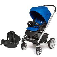 Joie Chrome Plus Silver Frame 2in1 Travel System-Blue !Free Gemm Car Seat and Extra Colour Pack Worth £150!