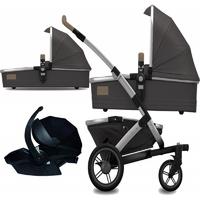 Joolz Geo Quadro Mono 3in1 Travel System With BeSafe Car Seat-Carbon