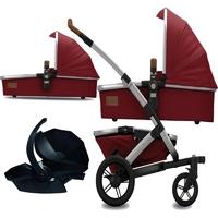 Joolz Geo Earth || Mono 3in1 Travel System With BeSafe Car Seat-Lobster Red