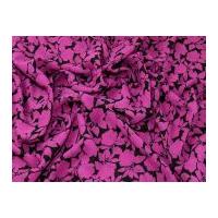 John Kaldor Floral Print Chiffon Dress Fabric Magenta & Black