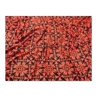 John Kaldor Geometric Print Stretch Jersey Dress Fabric Red & Black