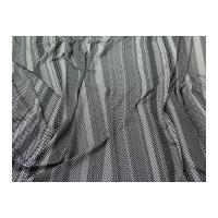 John Kaldor Geometric Shapes Stripe Print Stretch Jersey Dress Fabric Black & Cream