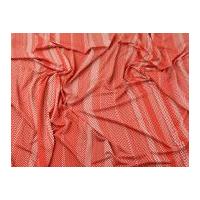 John Kaldor Geometric Shapes Stripe Print Stretch Jersey Dress Fabric Red & Cream