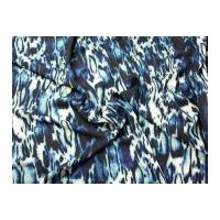 John Kaldor Abstract Animal Print Crepe Dress Fabric Teal