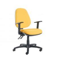 Jota high back operator chair adjustable arms blue