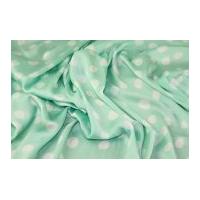 John Kaldor Spotty Print Satin Dress Fabric Mint Green