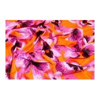 John Kaldor Large Floral Cotton Lawn Dress Fabric Purple & Orange