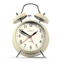 Jones Rise & Shine Contemporary Cream Alarm Clock