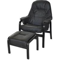 John Leather Recliner Chair with Footstool