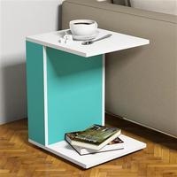 Jour Coffee Table, White/Aqua