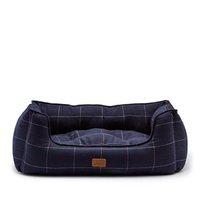 joules nester tweed effect rectangle pet bed