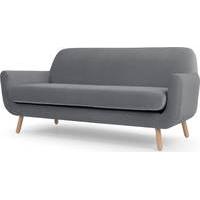 Jonah 3 Seater Sofa, Pebble Velvet
