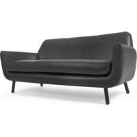 jonah 3 seater sofa liquorice black premium leather