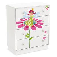 Joy Chest of 4 Drawers with Fairy Decals