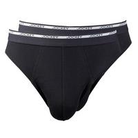 Jockey® Mens Modern Classic 2-Pack Fine Cotton Brief Underwear, colour Black, size S