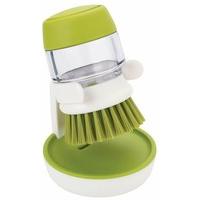 Joseph Joseph Palm Scrub Soap Dispensing Washing-Up Brush with Storage Stand - Green