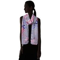 joules womens wensley scarf multicoloured navy bloom stripe one size