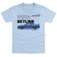 Jon Forde Tokyo Skyline Kid\'s T Shirt