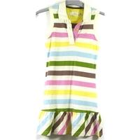 Joules \'Little Joule\' 7years Striped Polo Style Dress With Peplum Flare