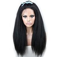 Joywigs Italian Yaki African American Wig Glueless Brazilian Virgin Remy Human Hair Kinky Straight Lace Front Wigs