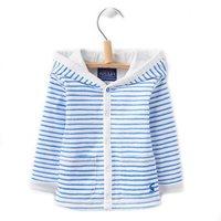 joules baby cuddle hooded jersey jacket blue stripe