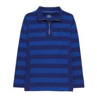 Joules Men\'s Zip Neck Sweatshirt Blue Stripe