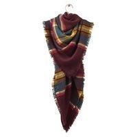 Joules Heyford Oversized Woven Scarf Burgundy Check