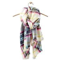 Joules Berkley Soft Oblong Scarf Antique Cream Check