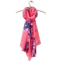 Joules Wensley Scarf Cerise Soft Coral Floral