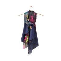 Joules Wensley Long Line Woven Scarf French Navy Floral