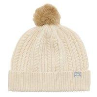 Joules Bobble Hat Knitted Beanie With Pom Porcelain
