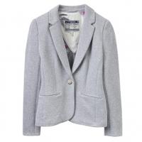 Joules Justine Textured Blazer, Grey Marl, UK14