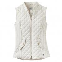 Joules Minx Quilted Gilet, Winter White, -