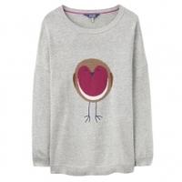 joules ladies meryl intarsia jumper silver 