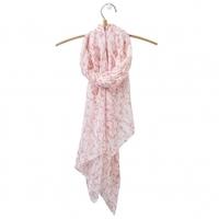 joules ladies wensley woven scarf soft coral hare one size